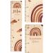 Kidsmood yardstick child wood - individual decorative items for baby and toddler rooms - bar with name as a gift for girls and boys - rainbow motif
