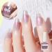 Pink Glitter Nail Polish Aurora Varnish Pearl Silvery Holographic Quick Dry Nail Gel Shimmering Metallic Shining Sparkling Long Lasting No Need Cure DIY Nail Art Manicure at Home - Buy Online on GoSupps.com
