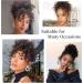 NICENEEDED Short Afro Curly Clip on Ponytail Brown Messy Bun Puff Ponytail Ponytail Extension Synthetic Fluffy Curly Ponytail Hairpiece for Black Women - Buy Online on GoSupps.com