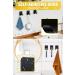 Caianwin 4PC Black Razor Shower Hooks - Self-Adhesive Stainless Steel Towel Holder No Drilling Bathroom & Kitchen Organizer - Buy Online on GoSupps.com