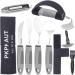 Pkpkaut adaptive utensils for older Parkinson's patients complained utensils for manual tremors Parkinson's meal cutlery for disabled people weighted cutlery for hand tremors and arthritic 7-part set