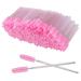 XPP Disposable Eyelash Brushes 100PCS Eye Brow Spoolie Castor Oil Brush Mascara Wands Cosmetic Makeup Tools(Crystal Pink)