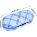 Shop MUF 2-in-1 Contact Lens & Glasses Case - Portable Leakage-Proof Travel Set with Tweezers & Solution Bottle - Blue Checked - Buy Online on GoSupps.com