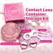 Ofone Bling Stars Colored Contact Lens Case - Cute Travel Set with Tweezers & Mirror for Women & Girls (Pink) - Buy Online on GoSupps.com