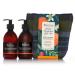 The Highland Soap Company Hand Care Gift Set Organic Hand Wash & Lotion Set in Tweed Bag - waterproof lining (Winter (Sweet Orange & Cinnamon))