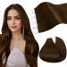 Ugeat Tape in Hair Extensions 24 Inch Tape Extensions Human Hair Extensions Tape Dark Brown Tape in Human Hair Extensions #4 50 Grams Hair Extensions Tape in Human Hair