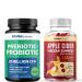 MAV NUTRITION Apple Cider Vinegar Gummies and Probiotic & Prebiotic Capsules | Gut Health Bundle for Beauty Detox and Digestive Health Support | Comprehensive Digestive Wellness with ACV & Prebiotics