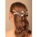Deniferymakeup Wedding Leaves Hair Vines with Pearl Wedding Bridal Headpieces Headbands Wedding Hair Accessory for Bride and Bridesmaid (Style 1)