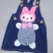 KIDSCOOL SPACE Baby Girl Denim Overalls with 3D Bunny | Toddler Outfit 2-3 Years Blue - Buy Online on GoSupps.com
