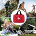 Red Empty First Aid Kit Bag for Travel & Home - Compact Survival Medicine Storage for Office, Car, Camping & Outdoors - Buy Online on GoSupps.com