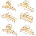 Fuystiulyo 6 Pack Large Metal Hair Claw Clips - Nonslip Gold Hair Clips for Thick Thin Hair - Strong Hold Jaw Clips - Hair Styling Accessories - Buy Online on GoSupps.com