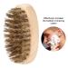 Beard Brush for Men - Soft Bristle Mustache Comb with Oval Wooden Handle | 7.5x3 cm - Buy Online on GoSupps.com