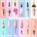 Gellen Nail Art Brushes Set - 12Pcs for Manicure Salon and DIY Nail Design - Buy Online on GoSupps.com