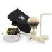 Premium Shaving Set - 3 Razor Blades Pure Badger Hair Brush Soap & Rack - Perfect Father's Day Gift - Buy Online on GoSupps.com