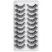 Clear Band Russian Volume Fluffy Strip Lashes 10 Pairs Naturally Wispy D Curly False Eyelashes | Htal05 - International Shipping - Buy Online on GoSupps.com