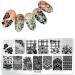 5 PCs Nail Stamping Plates - Nail Art Stencils for Manicure | International Shipping - Buy Online on GoSupps.com