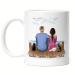 Kiddle design couple with cat cup personalized cat owner gift cat lovers couple cat cat mom dad katzenmama katzenpapa white