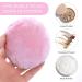 Sibba Large Fluffy Powder Puff - 4 Inch Ultra Soft Velour Face & Body Puff for Wet/Dry Makeup - Washable & Reusable - Pink - Buy Online on GoSupps.com