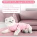 Heywean Long-Sleeved Cat Bodysuit for Post-Operation Care - Pink Striped Cat Clothing for Castrated Cats - Buy Online on GoSupps.com