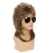 Buy Qnbiar Men's Light Brown Mullet Wig - Retro 70s 80s Curly Cosplay Costume & Disco Show Wig - Buy Online on GoSupps.com