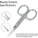 Eagerbeauty Stainless Steel Cuticle Scissors - Curved Blade Small Scissors for Nails, Eyebrows, Eyelashes, Dry Skin - Nail Trimming Tool - Buy Online on GoSupps.com