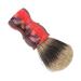 Men's Red Handle Shaving Brush - Synthetic Hair Foam Tool for Home & Salon Beard Care - Buy Online on GoSupps.com