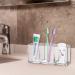 Clear Makeup Brush Holder Organizer - 3 Slot Cosmetic Brushes Storage - Buy Online on GoSupps.com