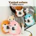 Muziri Kinokoo Plush Pillow Blanket - Cute Hamster Design | Foldable Throw Blanket & Stuffed Toy | Soft Grey Blanket with Sunflower Seeds - Buy Online on GoSupps.com