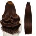 AGMITY Tape in Hair Extensions Human Hair Darkest Brown 14 inches 20pcs 40Gram Invisible Straight Seamless Skin Weft Tape in Extensions Real Human Hair(14 inches #2 Darkest Brown) 14 inch #2 Darkest Brown