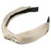 VOCOSTE Silk Knotted Headband  Hairband for Women  Champagne  1.2 Inch Wide
