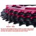 BestPartsCom Round Oval 104BCD Narrow Wide Single Chainring 52T for 8/9/10/11-Speed Bicycle - Red - Buy Online on GoSupps.com