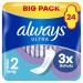 Always Ultra binding ladies size.2 long (24 women tie) Big pack thin and super absorbent odor -neutralizing and outlet protection 24 pieces (1 Pack) New