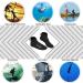 Water Socks 3mm Neoprene Beach Booties Anti-Slip Fin Swim Shoes - Men 8-9, Women 9-10 - Ideal for Water Sports & Outdoor Activities - Buy Online on GoSupps.com