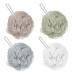Shower Puff Loofah 4 Pcs Extra Large Bath Sponge with Mesh Build - Body Scrubber for Exfoliate and Cleaning 60g/PCS 4 Color