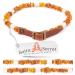 Amber necklace for dogs with EM ceramic pipes - Effective MICROORGANISMS - Amber collar for dogs - Amber - Tick protection 55-60 cm