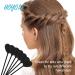 Hoyols Quick Beader Set for Hair Braids - 12pcs Black Ponytail Maker Tool for Kids and Girls - Buy Online on GoSupps.com