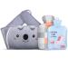 Hot Water Bottle Warm Water Bag Rubber Hot Water Pouch with Soft Plush Hand Waist Warmer Cover Cute Unicorn Hot Water Bag for Pain Relief from Arthritis Headaches Hot and Cold Therapy Grey Koala
