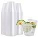 FOCUSLINE 9 oz Clear Plastic Cups, 100 Pack Disposable Cups Reusable Plastic Cups Tumblers, Heavy Duty Hard Plastic Cups for Wedding, Thanksgiving, Halloween, Christmas Party