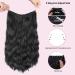 HOOJIH Invisible Wire Hair Extensions 12 Inch 90g Adjustable Headband Hairpiece for Women - Black Loose Wave - Buy Online on GoSupps.com