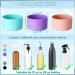 6-Piece Silicone Sleeve Set for 16oz Makeup & Water Bottles - Non-Slip Bottom Cover for Cosmetic and Sport Bottles - 6 Colors Available - Buy Online on GoSupps.com