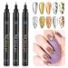 3 Color 3D nail art pens set kalolary nail polish pens nail point graffiti point tips draw painting liner brush for diy nail art beauty adorn manicure tools