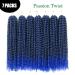 Passion Twist Hair Extensions - 7 Packs of 18-Inch T1B-Blue# Synthetic Crochet Hair for Bohemian Styles | Hair Yddm - Buy Online on GoSupps.com