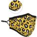 Washable Reusable 3 Layers Cotton Cloth Mask - Light Yellow Leopard Pattern - One Size Fits Most - International Shipping Available - Buy Online on GoSupps.com