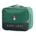 Medicine bag large capacity waterproof travel pharmacy bag first help bag portable medication bag emergency bag first aid sets for home travel office (25*20*13.5cm) (green)