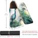 Buy Elegant Leather Lipstick Case Organizer with Mirror | Mini Lip Gloss Holder - Watercolor Abstract Peacock Design - Buy Online on GoSupps.com