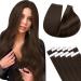 Laavoo tape in extensions real hair Extensions tapes invisible hair extensions glue in dark brown hair extension real hair tape invisible 35cm 10pcs #4 35cm-10pcs 1.3 #4