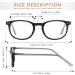 4 Pack Small Blue Light Blocking Reading Glasses for Women & Men - Spring Hinge Oval Readers in 147 Mixed Colors - 2.25x Magnification - Buy Online on GoSupps.com