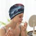 Quick-Dry Hair Towel Wrap with Button - Lighthouse in A Stormy Sea Design | Ultimate Hair Drying Turban - Buy Online on GoSupps.com