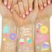 xo  Fetti Donut Party Valentine's Day Supplies Temporary Tattoos - 48 Glitter Styles | Dessert Birthday  Ice Cream  Cupcake  Candy  Vday