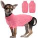 Dog sweater fleece little dogs pet chihuahua sweater winter warm turtleneck dog clothing knitting sweaters for dogs pug pink l l pink